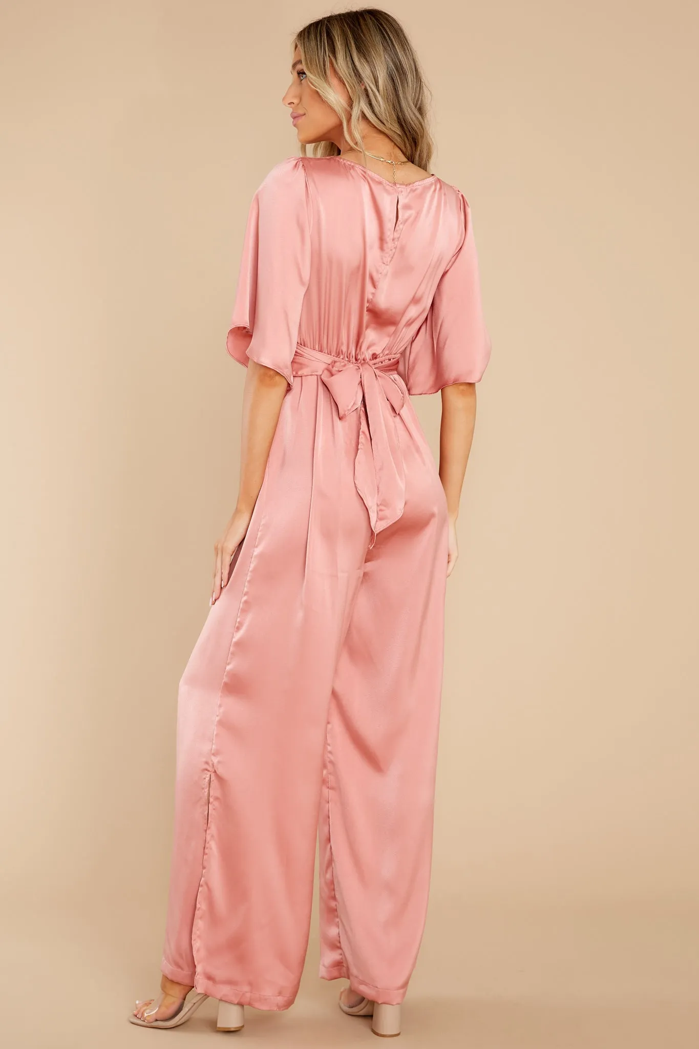 Charming Grace Rose Pink Jumpsuit