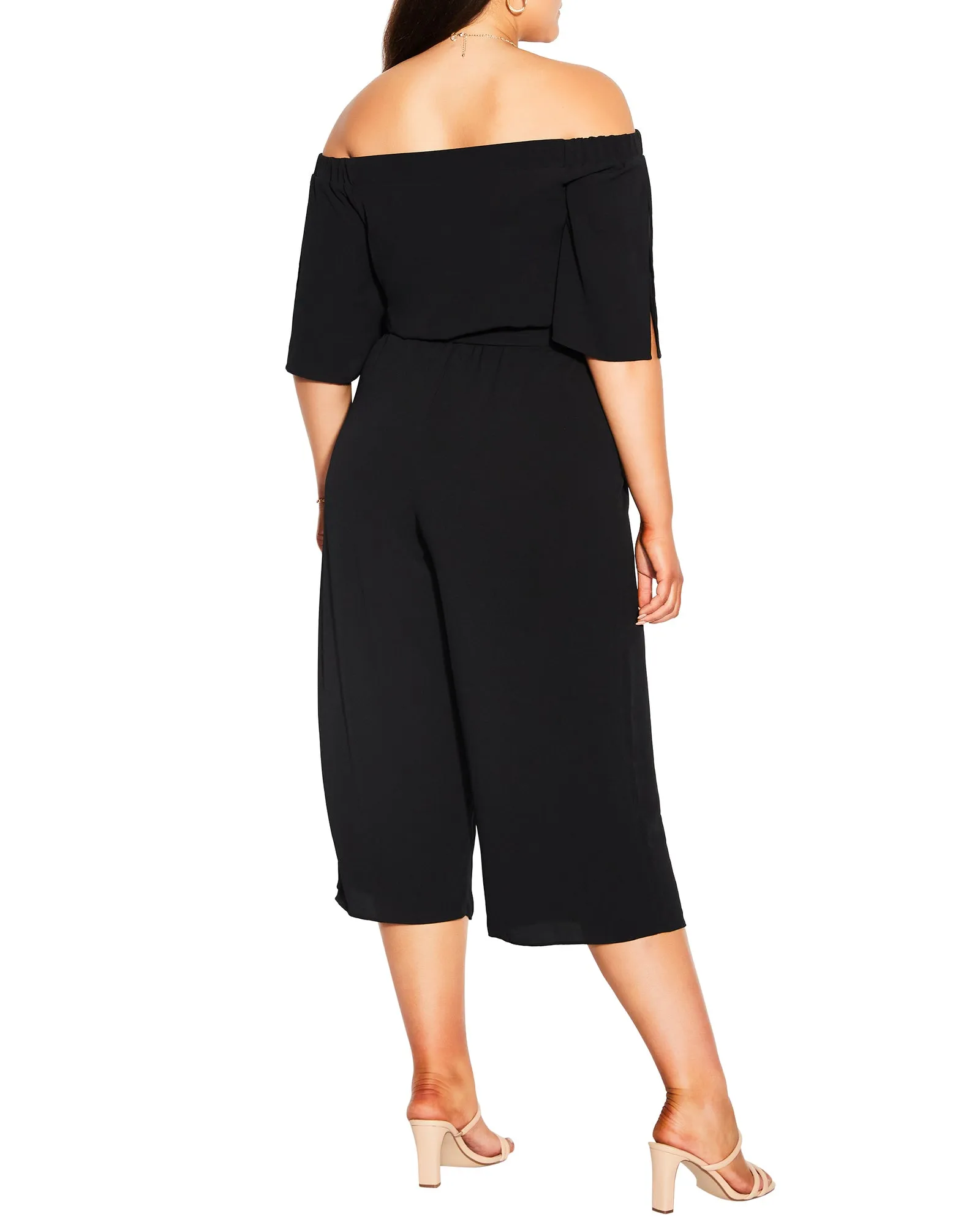 Cheyenna Off The Shoulder Jumpsuit | Black