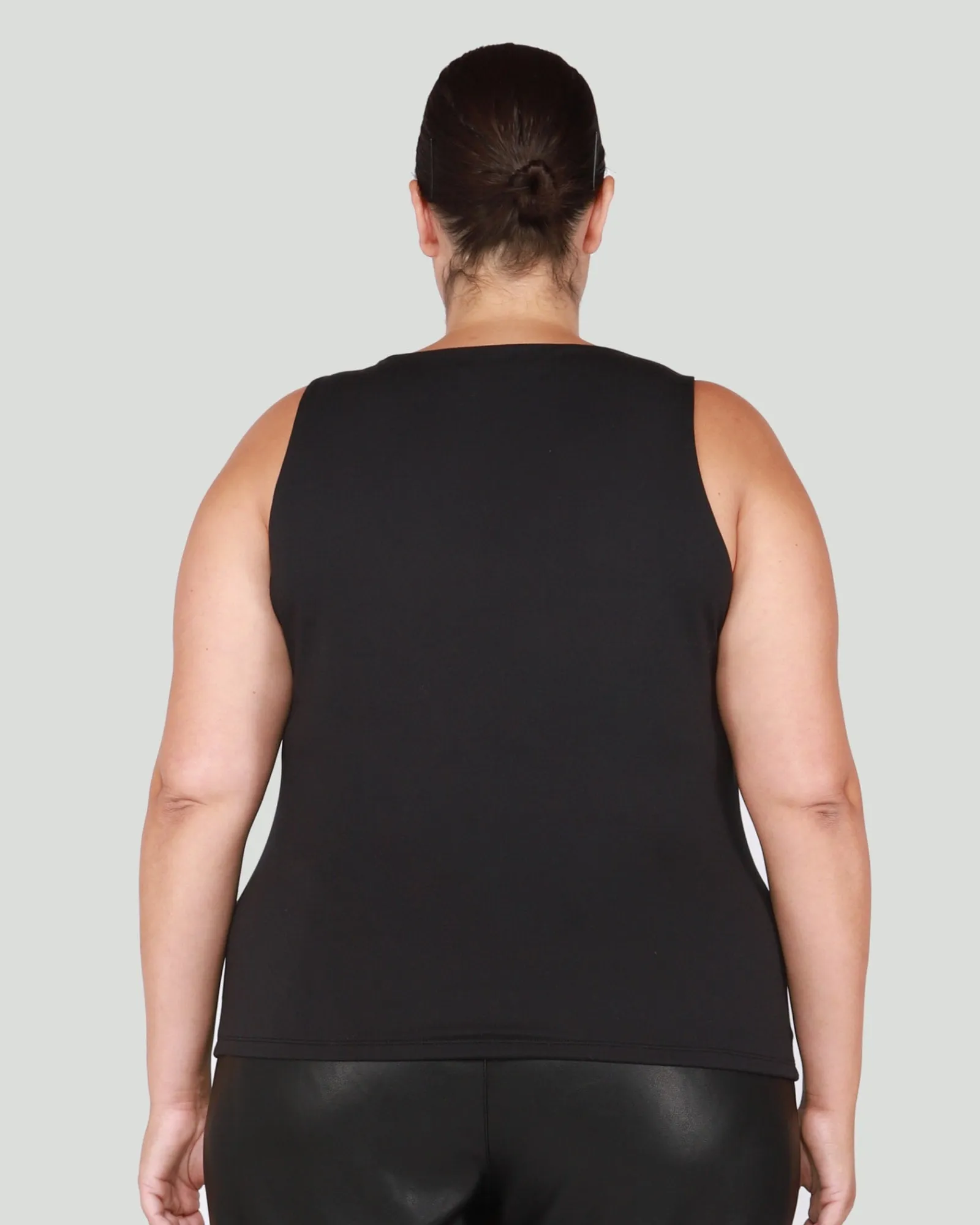 Christina Square Neck Tank | Black