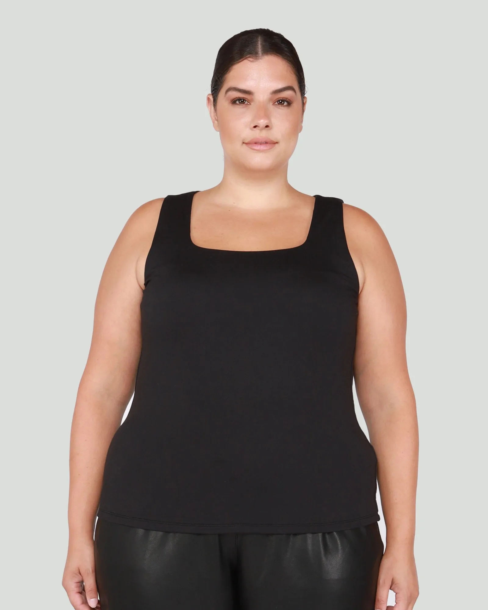 Christina Square Neck Tank | Black