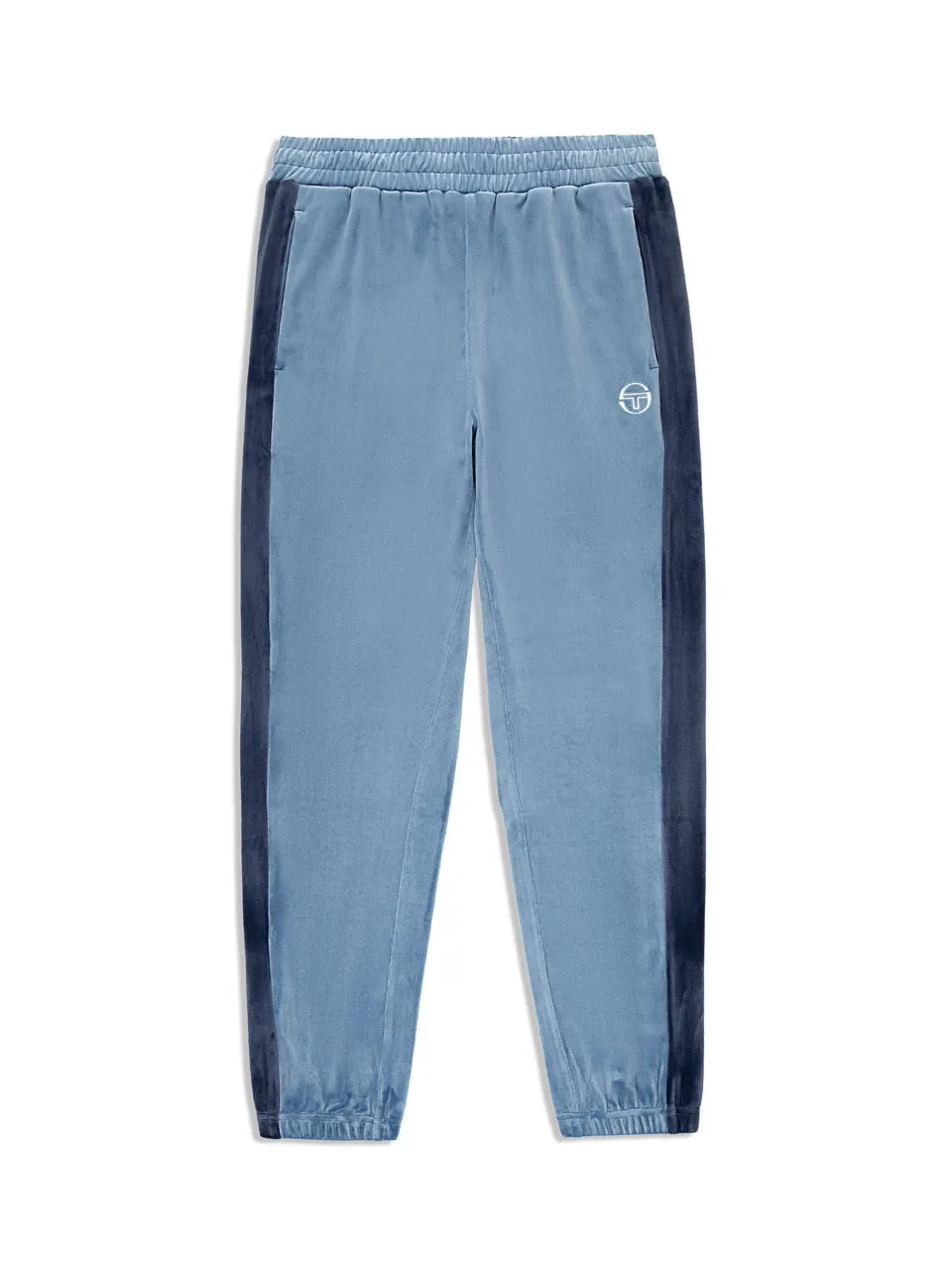 Cielo Velour Track Pant- Faded Denim