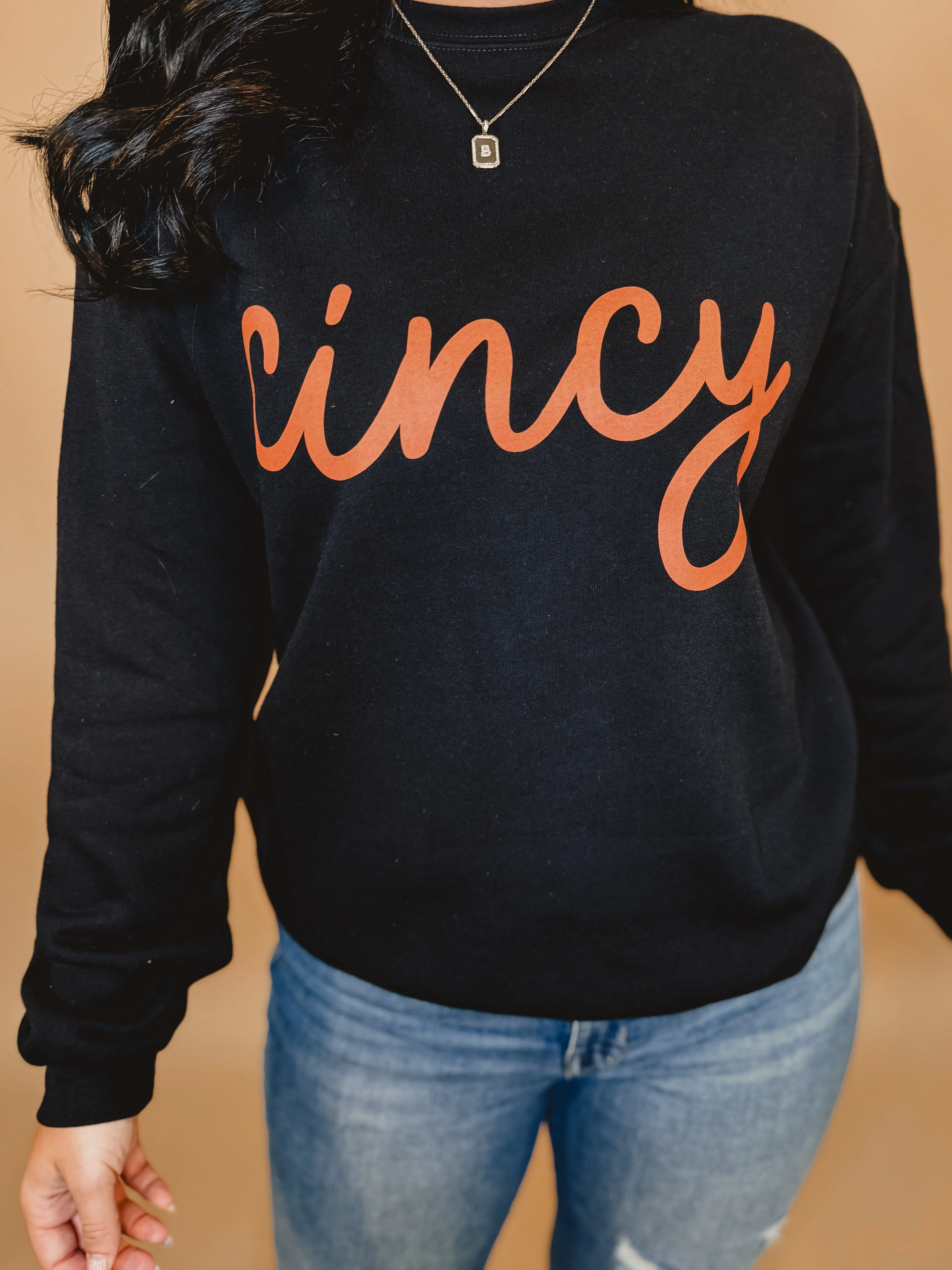 Cincy Fleece Sweatshirt - Black