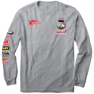 Color Bars x Playboy Sponsors Long Sleeve T-Shirt - Heather Grey