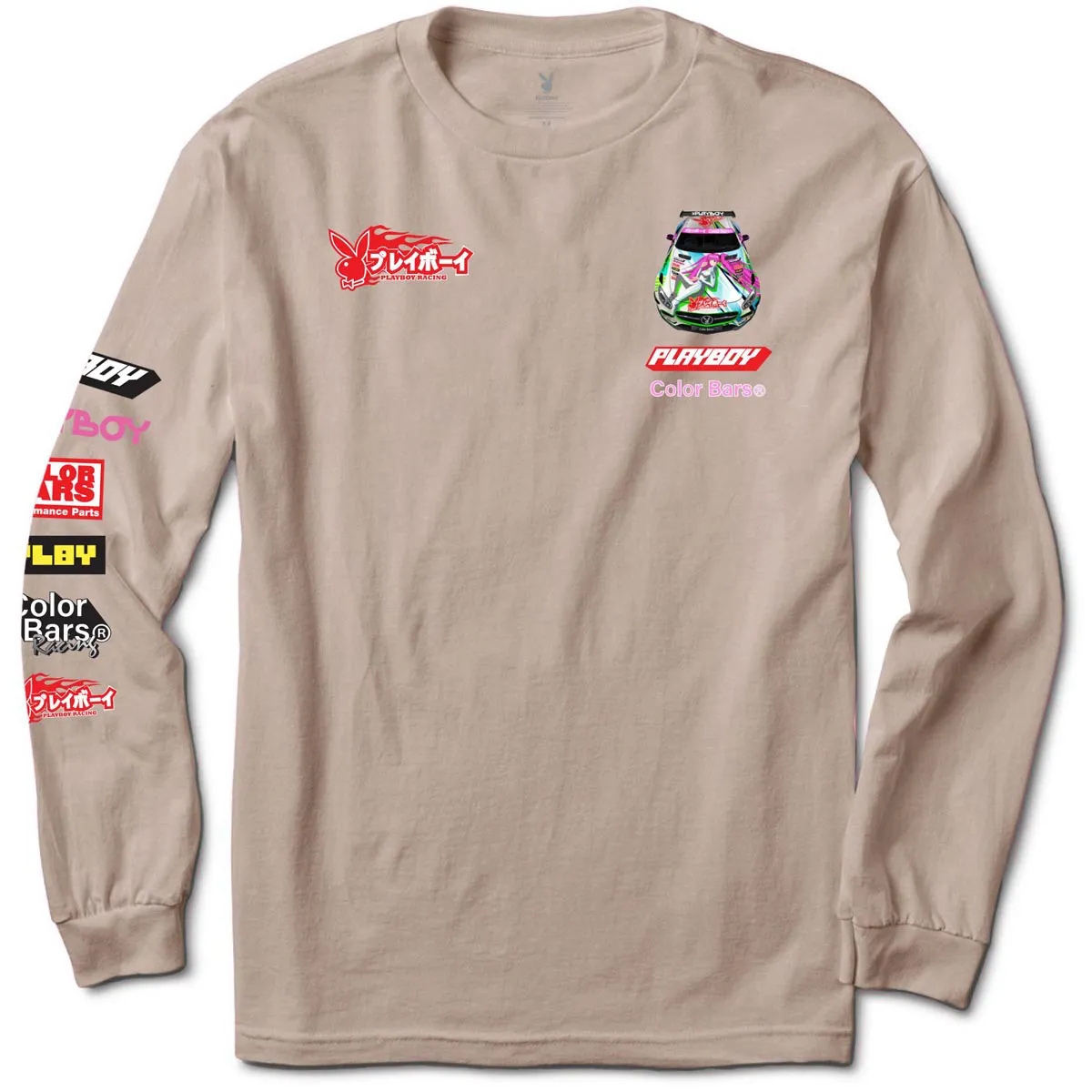 Color Bars x Playboy Sponsors Long Sleeve T-Shirt - Sand