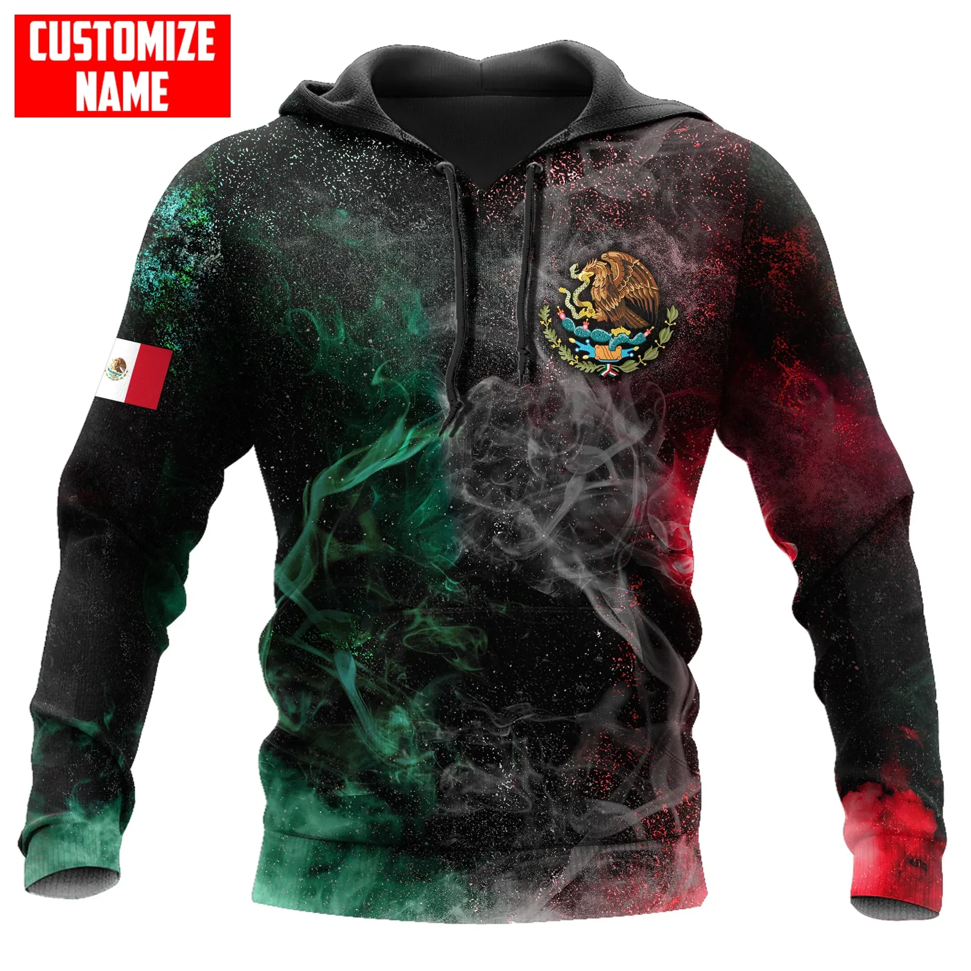 Cool Personalized Mexico All Over Printed Unisex Hoodie, 3D Mexican Hoodie