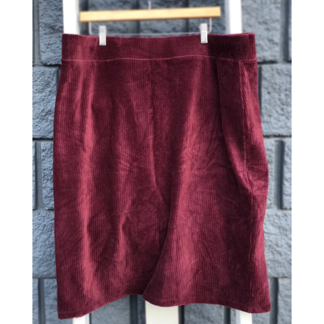 corduroy body con pencil skirt - 2x