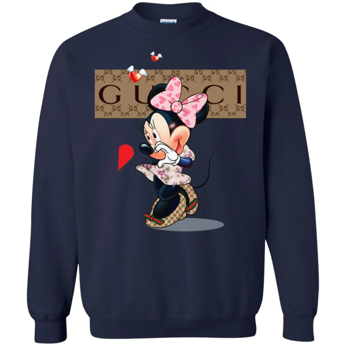 Couple Gucci Minnie Tshirt Valentine's Day Crewneck Pullover Sweatshirt