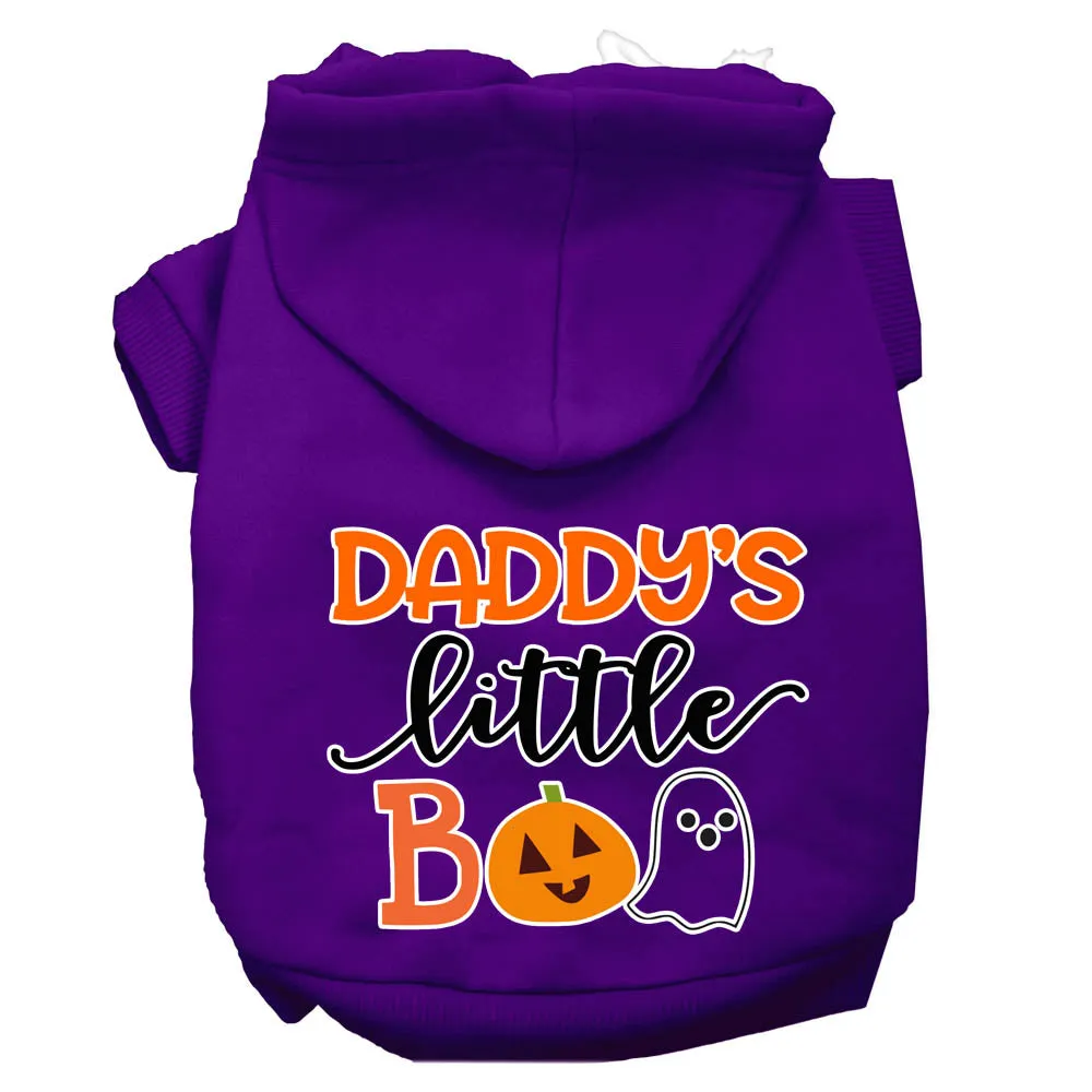 Daddy's Little Boo Screen Print Dog Hoodie Purple M