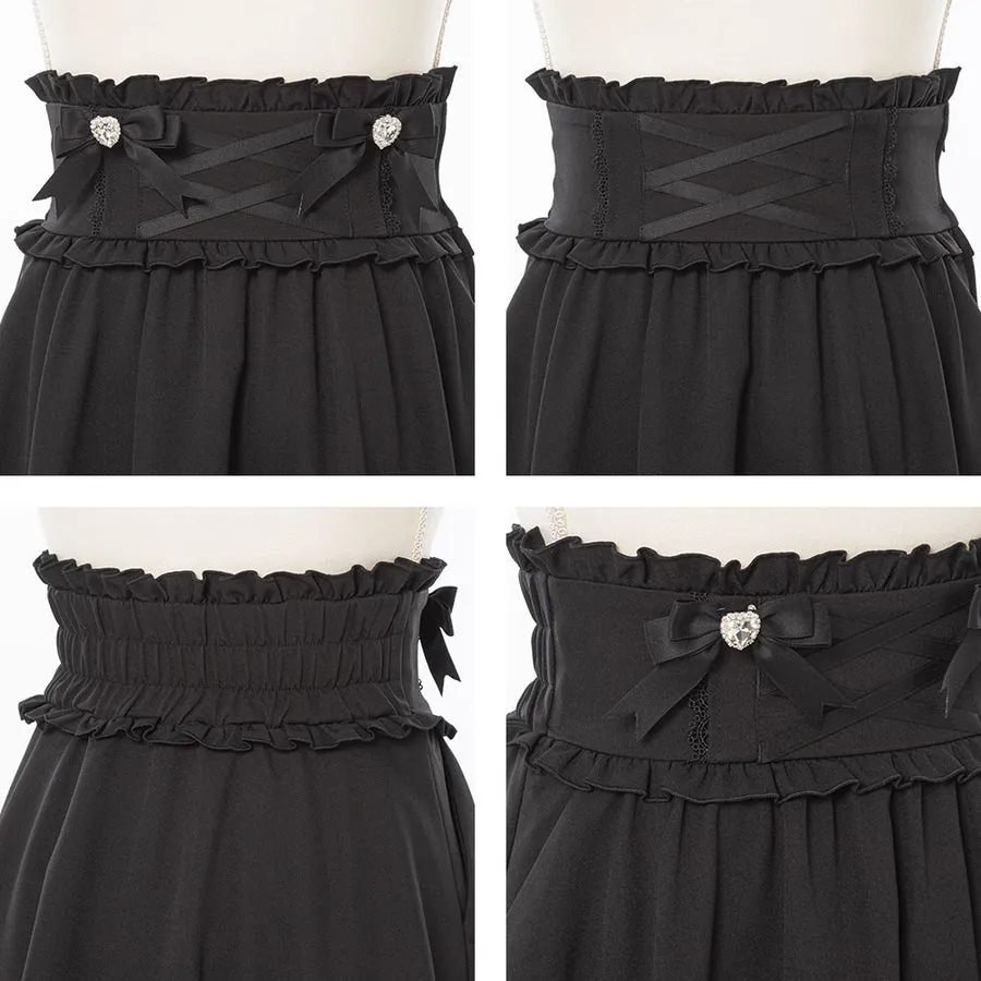 Dear My Love "Heart Bijou Ribbon Frill" skirt