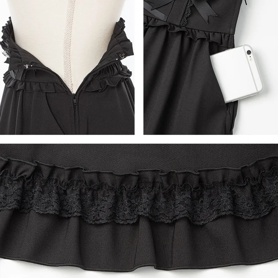 Dear My Love "Heart Bijou Ribbon Frill" skirt