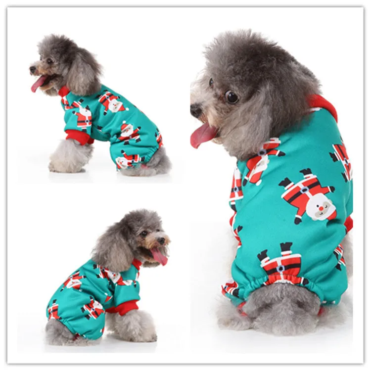 Dog Christmas Jumpsuit - Festive Holiday Outfit