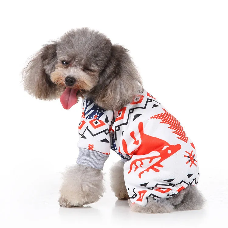 Dog Christmas Jumpsuit - Festive Holiday Outfit