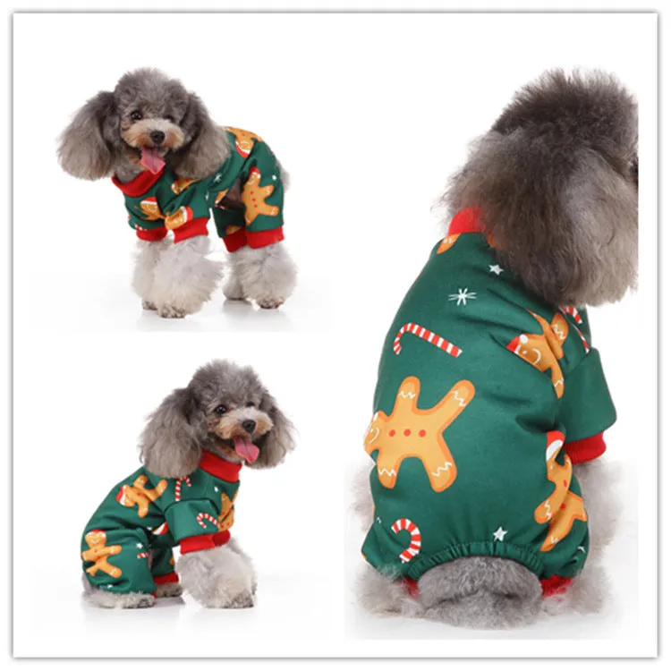 Dog Christmas Jumpsuit - Festive Holiday Outfit