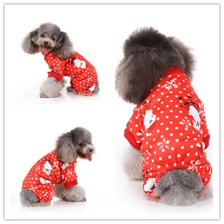 Dog Christmas Jumpsuit - Festive Holiday Outfit