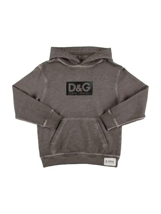 Dolce&amp;Gabbana   Logo print cotton sweatshirt hoodie 