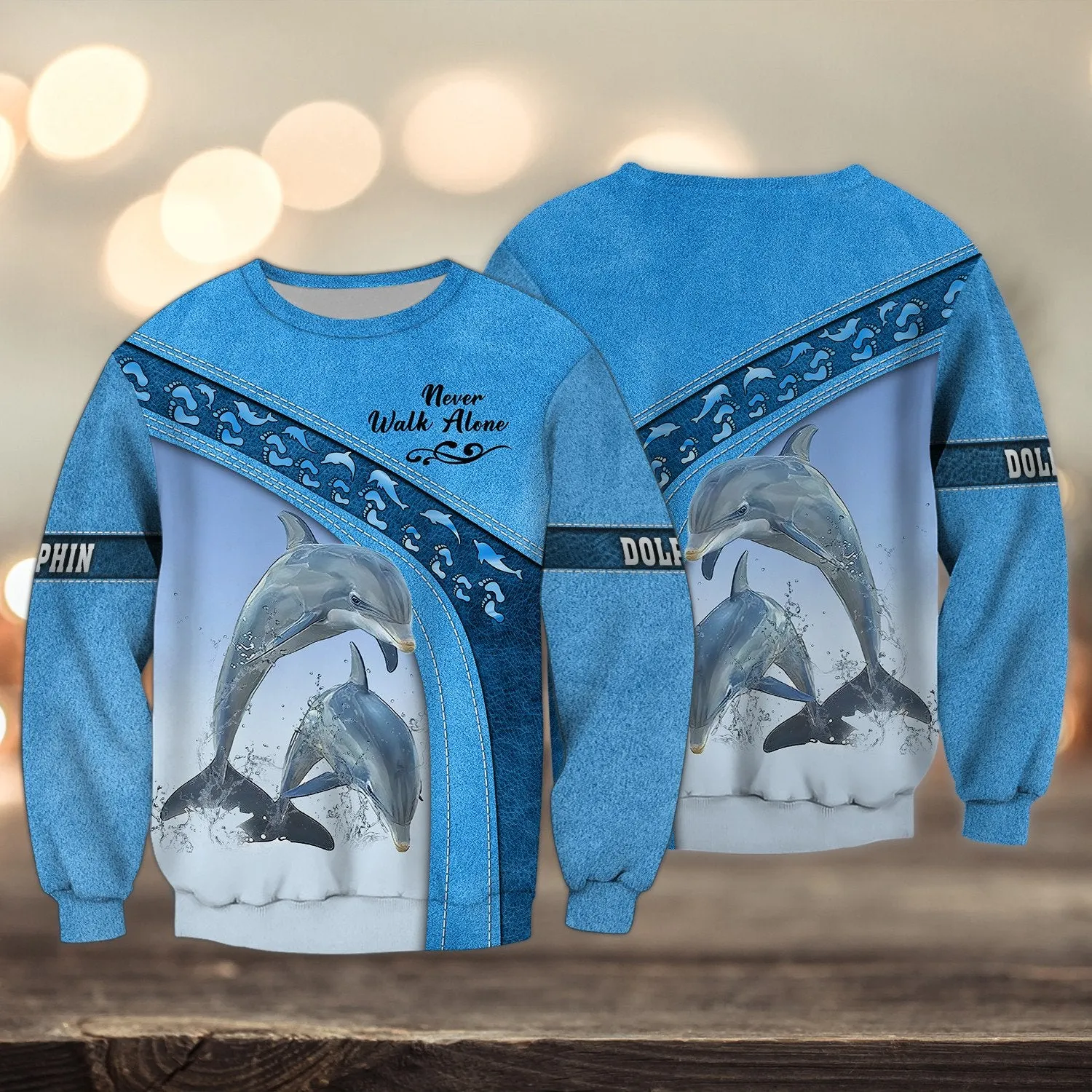 Dolphin Love Never Walk Alone 3D Full Print Shirts, Perfect Shirt for Dolphin Lovers