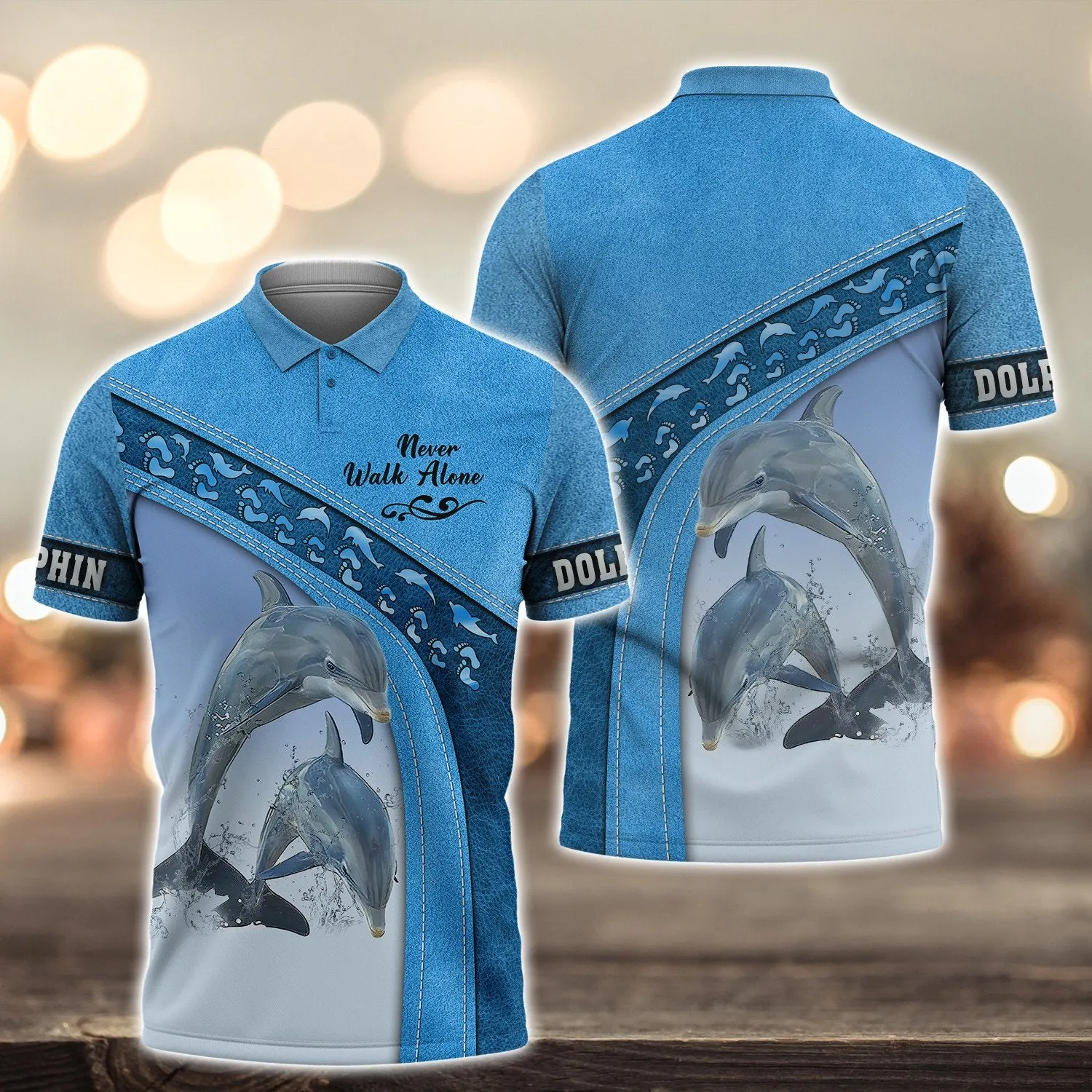 Dolphin Love Never Walk Alone 3D Full Print Shirts, Perfect Shirt for Dolphin Lovers