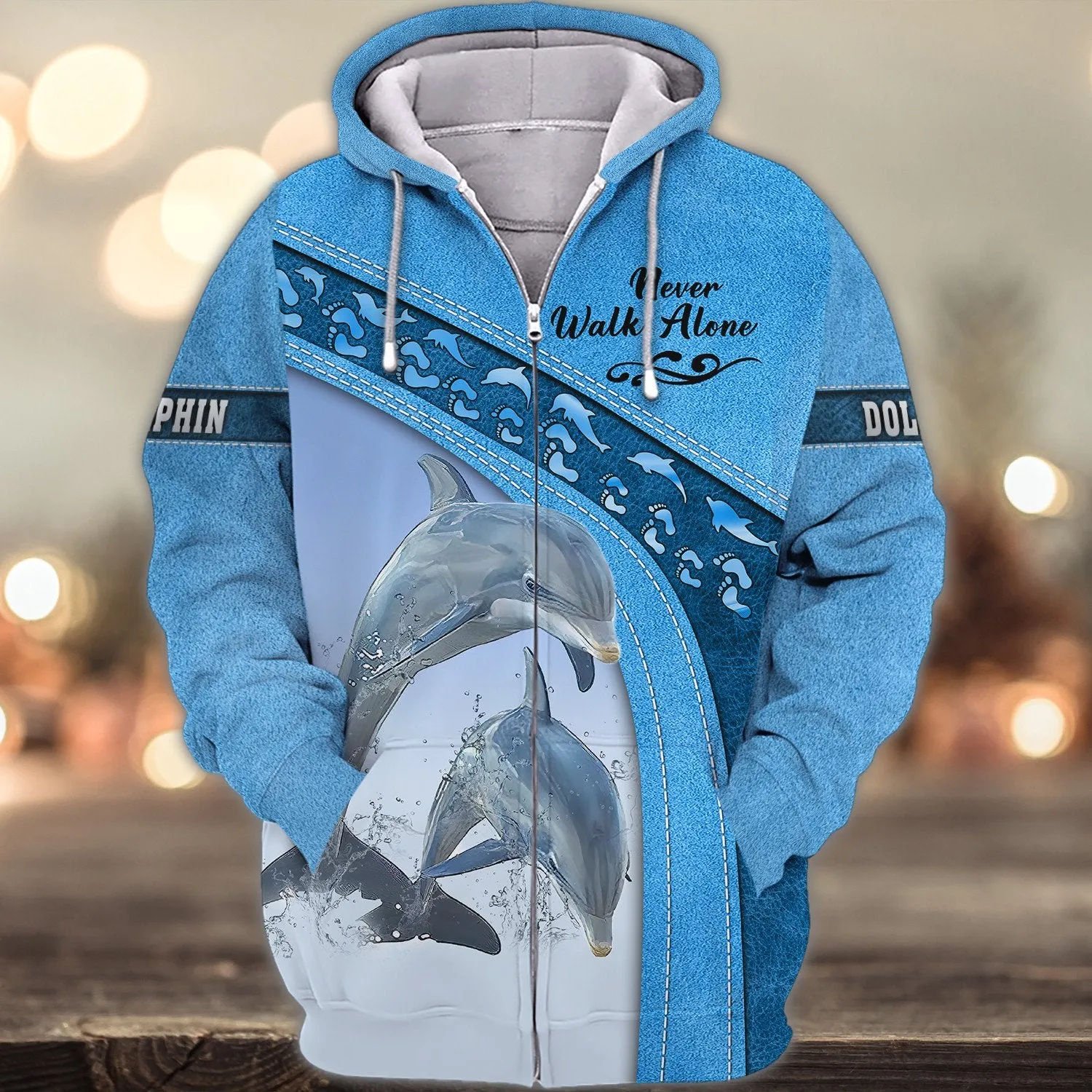 Dolphin Love Never Walk Alone 3D Full Print Shirts, Perfect Shirt for Dolphin Lovers