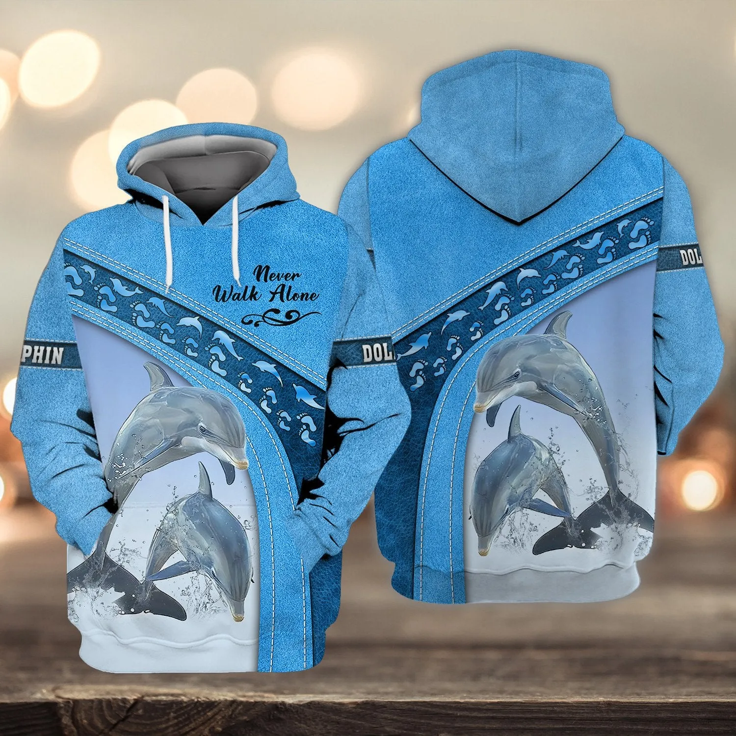 Dolphin Love Never Walk Alone 3D Full Print Shirts, Perfect Shirt for Dolphin Lovers