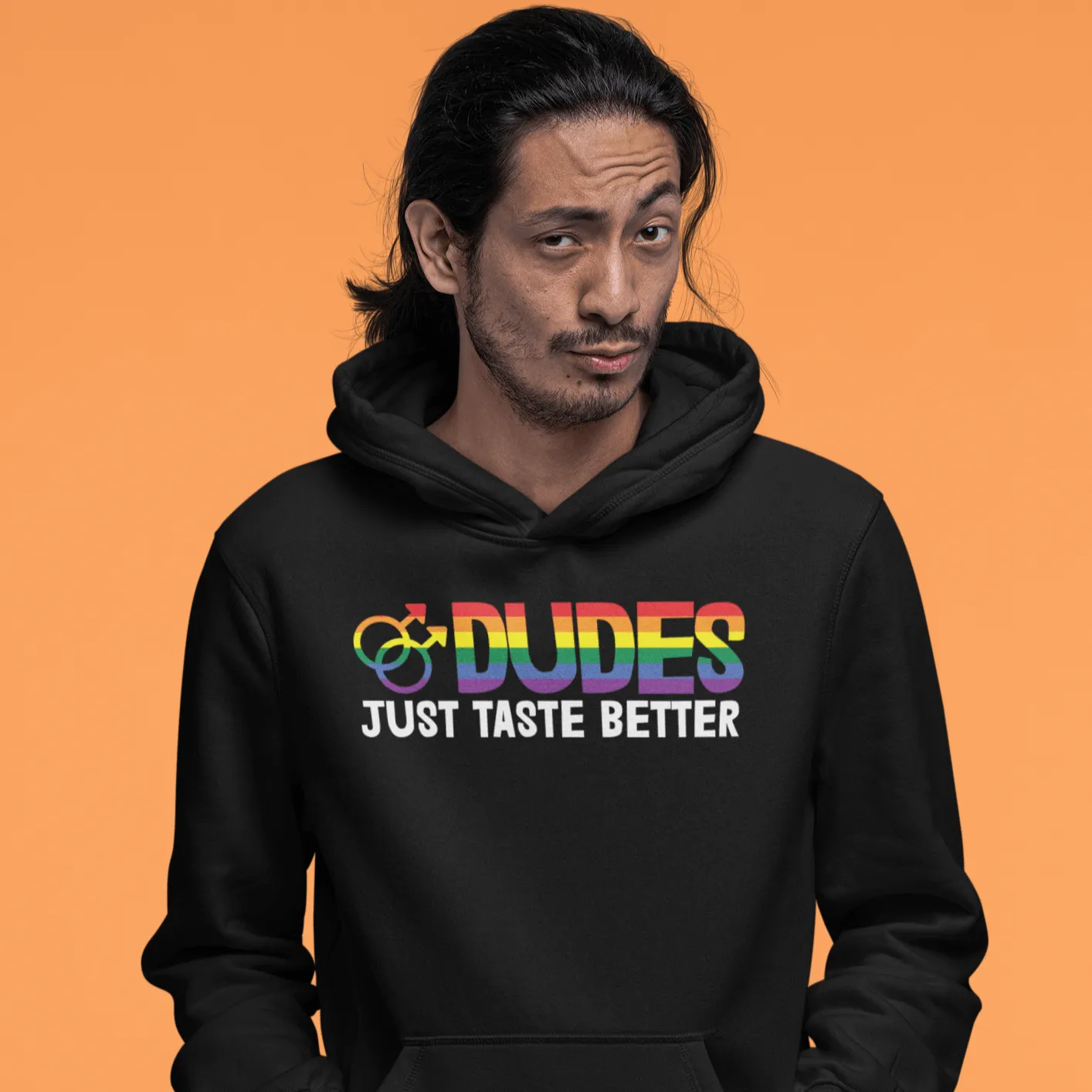 Dudes Just Taste Better | LGBT  Merch | Gay Pride Unisex Hoodie