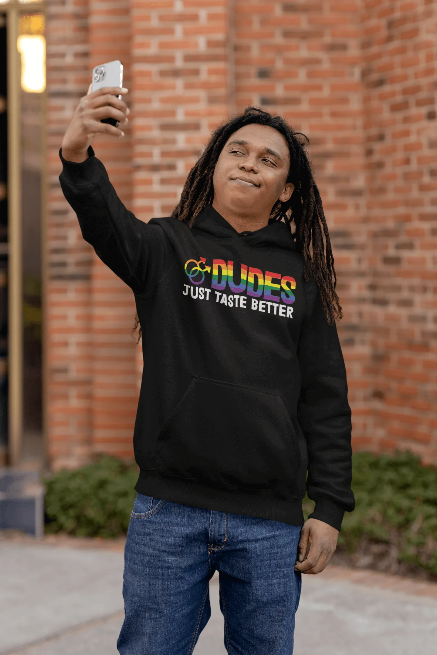 Dudes Just Taste Better | LGBT  Merch | Gay Pride Unisex Hoodie