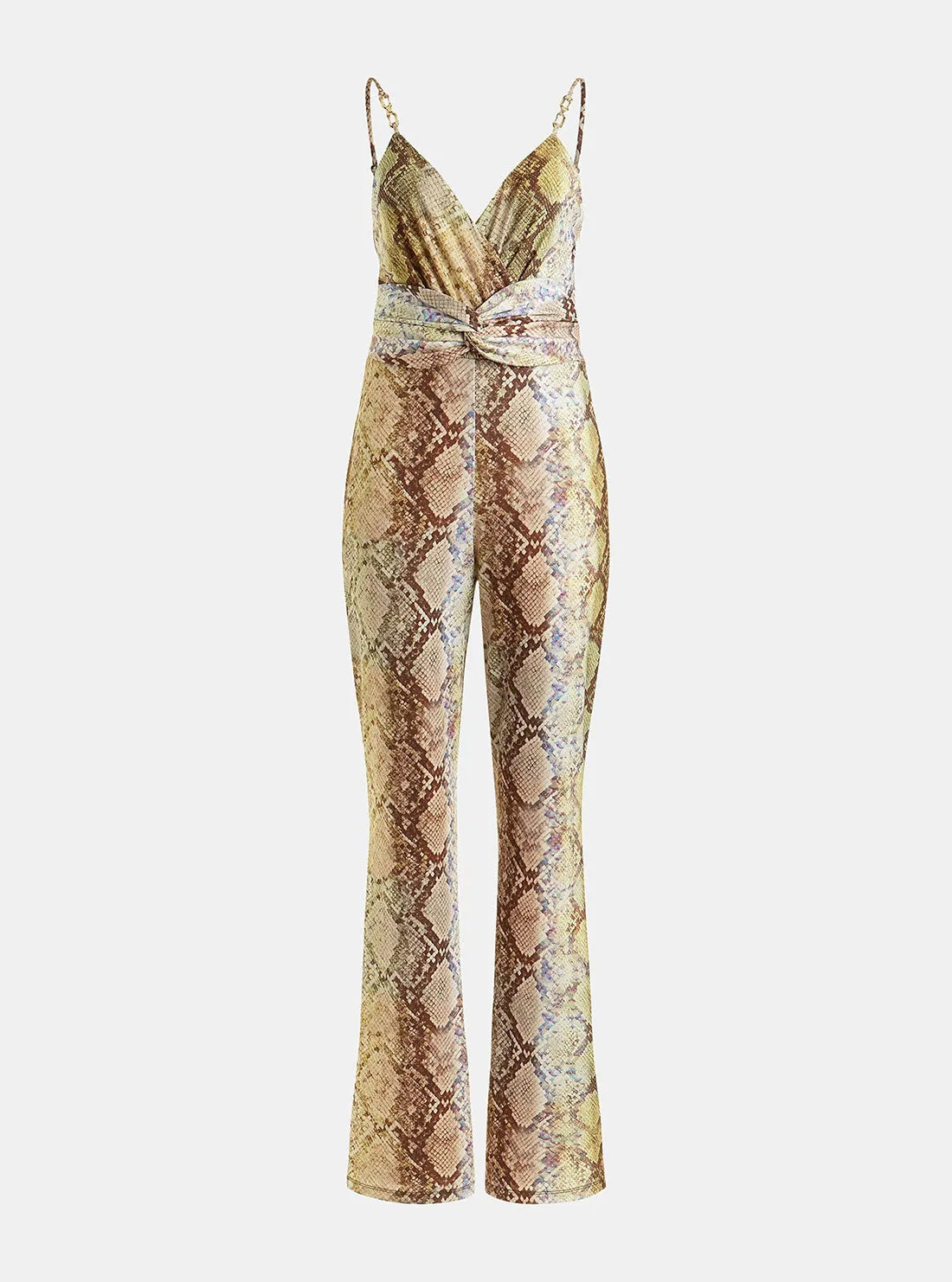 Eco Glam Snake Print Carina Twist Jumpsuit