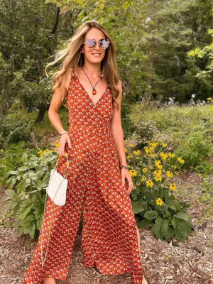 Enchanting Jumpsuit - Burnt Sienna