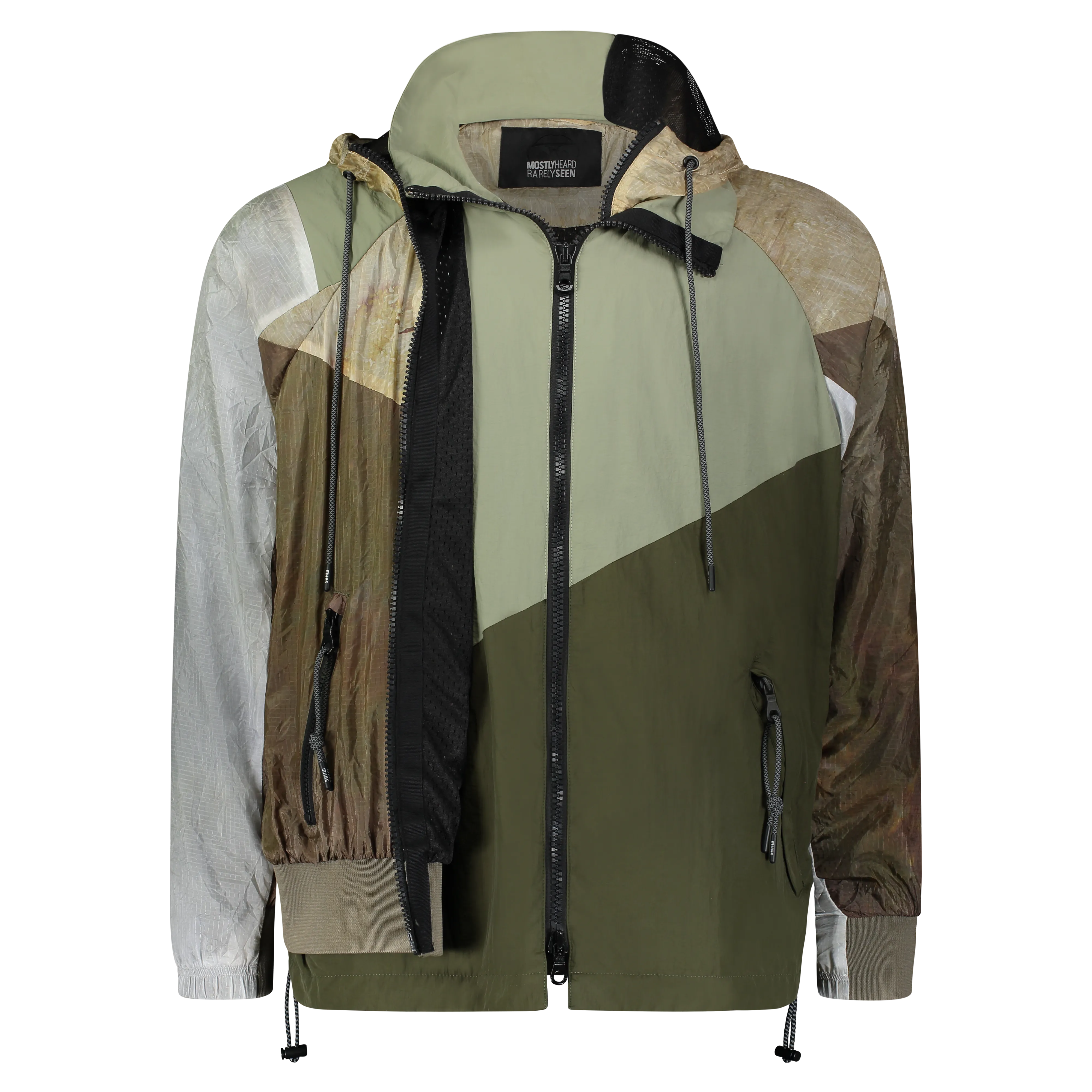 EVERY WHICH WAY TRACK JACKET OLIVE GREEN/KHAKI MULTI