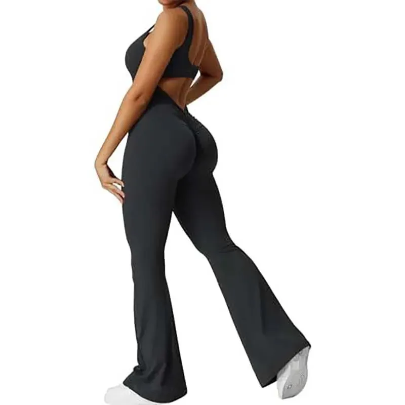 Fashion Jumpsuits Slim Fitness Comforts Sleeveless Solid Bodycon Rompers Women Casual Yoga Running Sports Shapewear Bodysuit