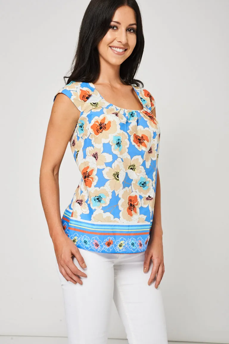 Floral Top Available In Plus Sizes