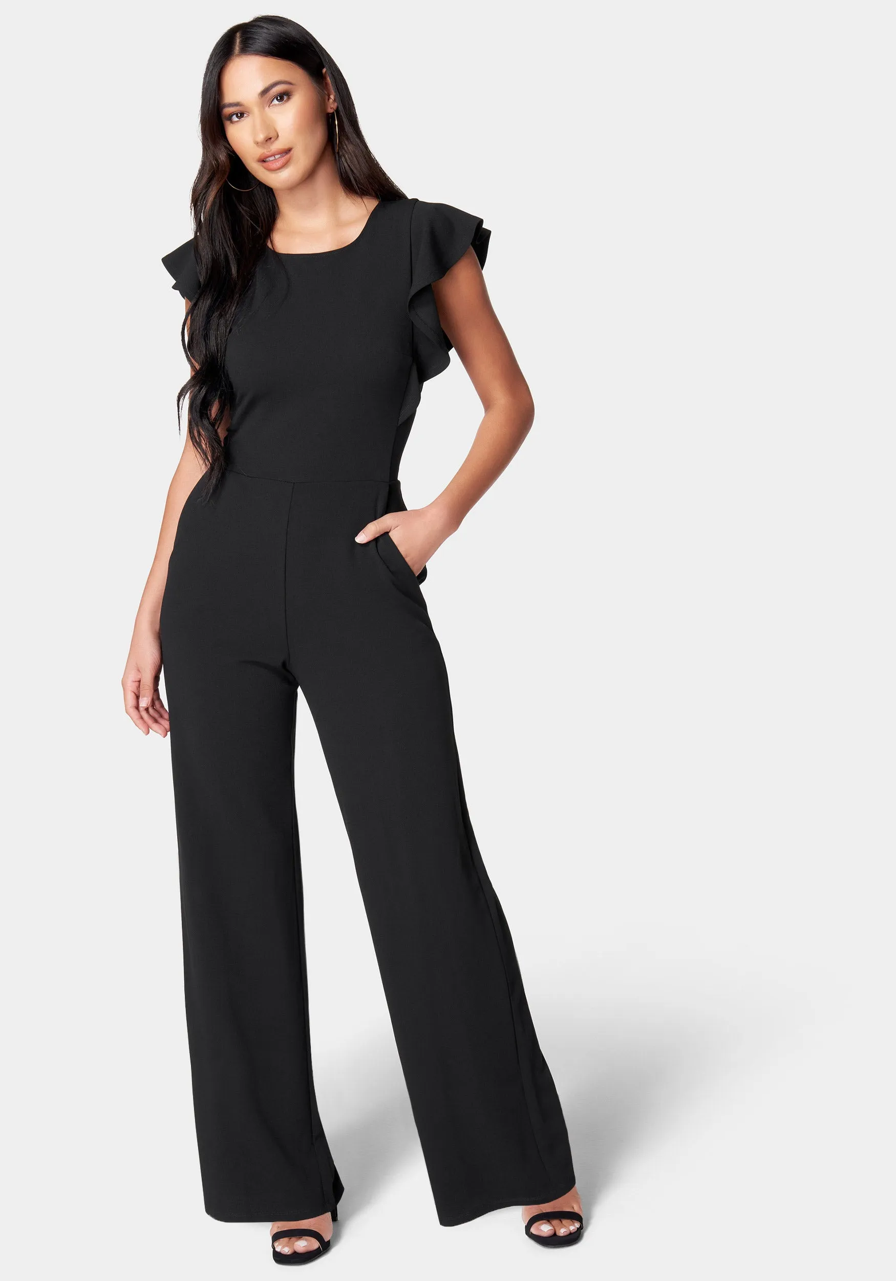 Flutter Sleeve Core Jumpsuit