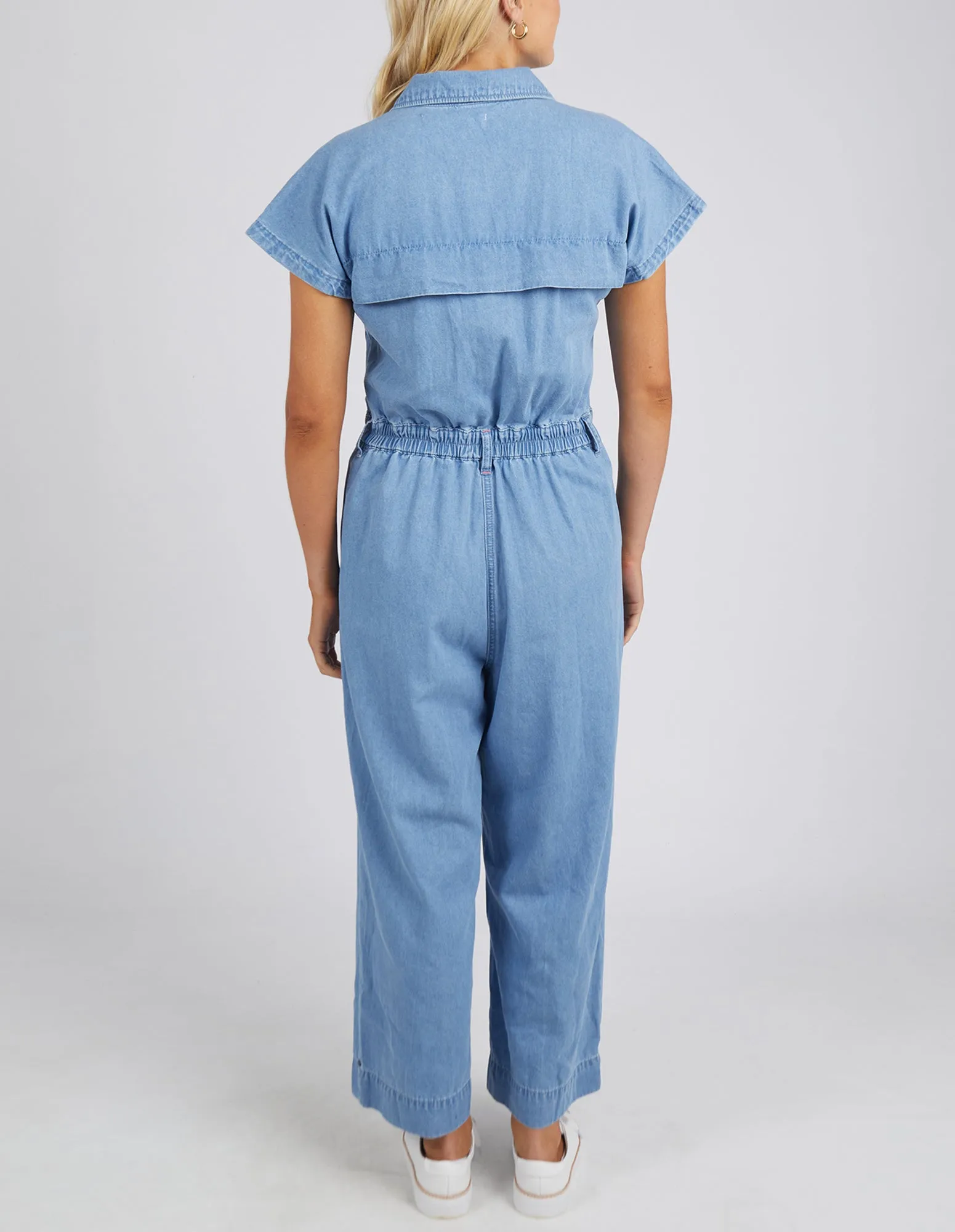 Frida Denim Jumpsuit Mid Blue Wash