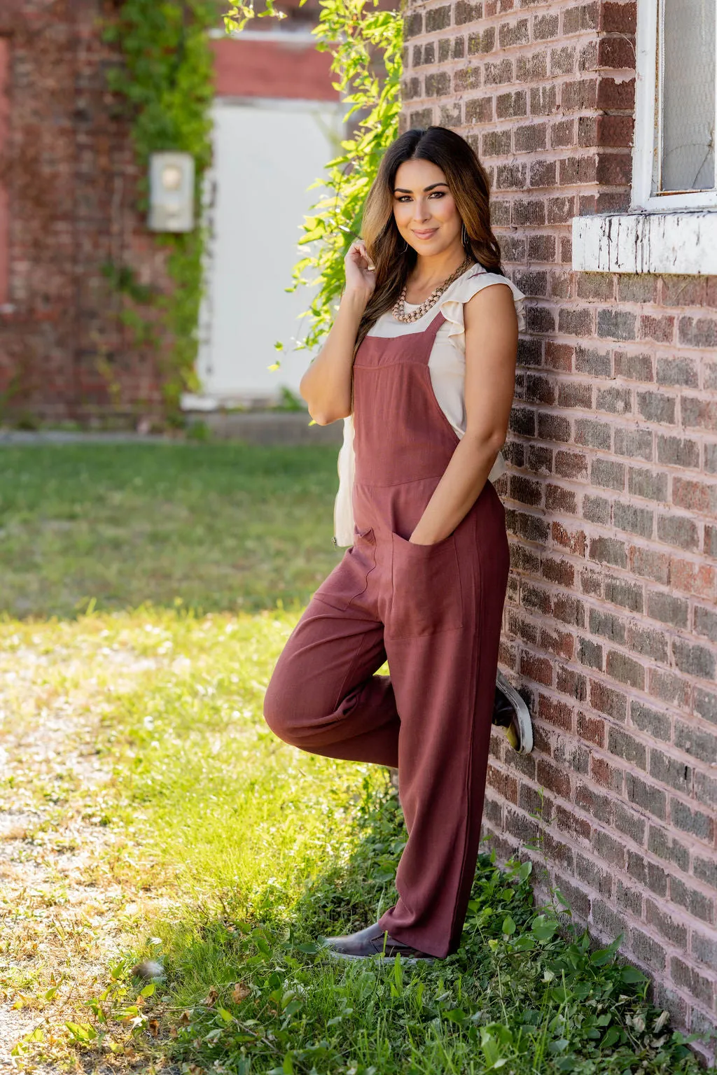 Front Pocket Tank Jumpsuit