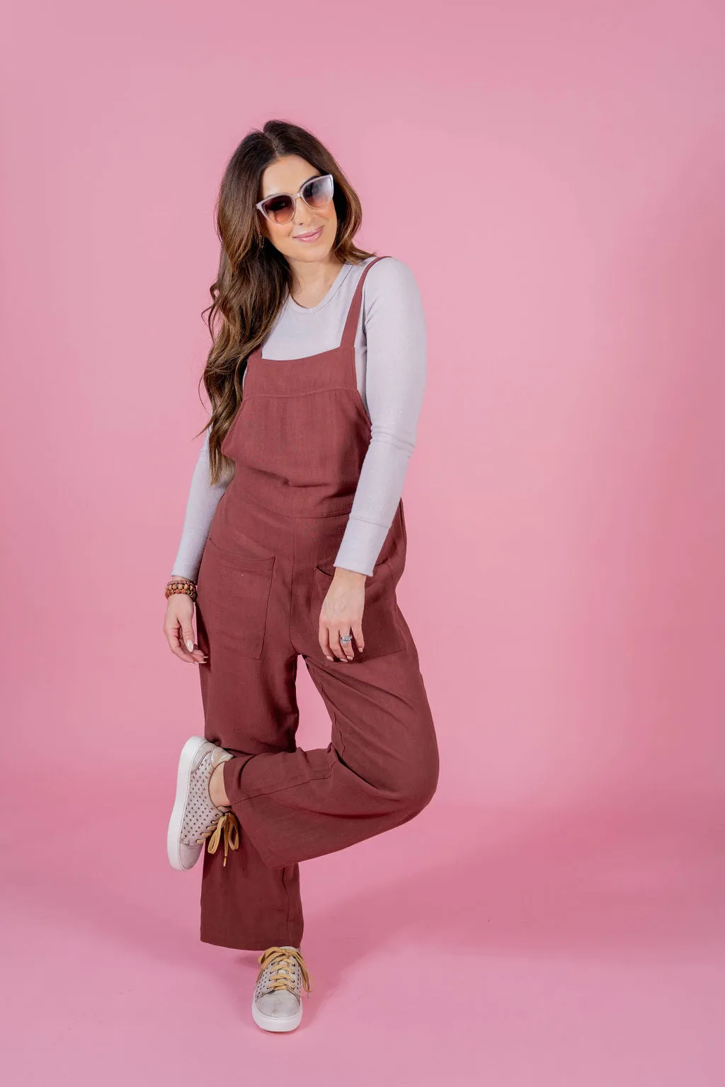 Front Pocket Tank Jumpsuit