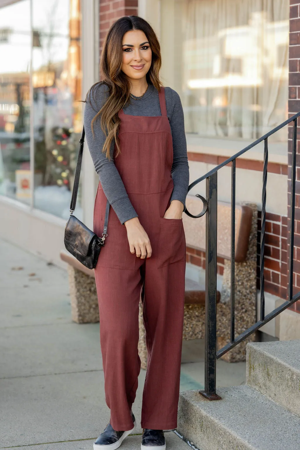 Front Pocket Tank Jumpsuit