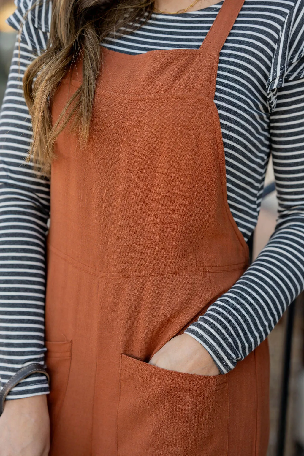 Front Pocket Tank Jumpsuit