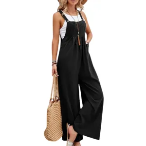 Funki Buys | Pants | Women's Casual Wide Leg Pantsuit Overalls