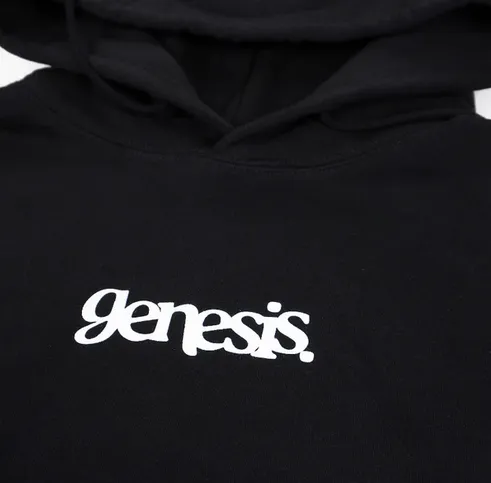 Genesis Text Hoodie - Black