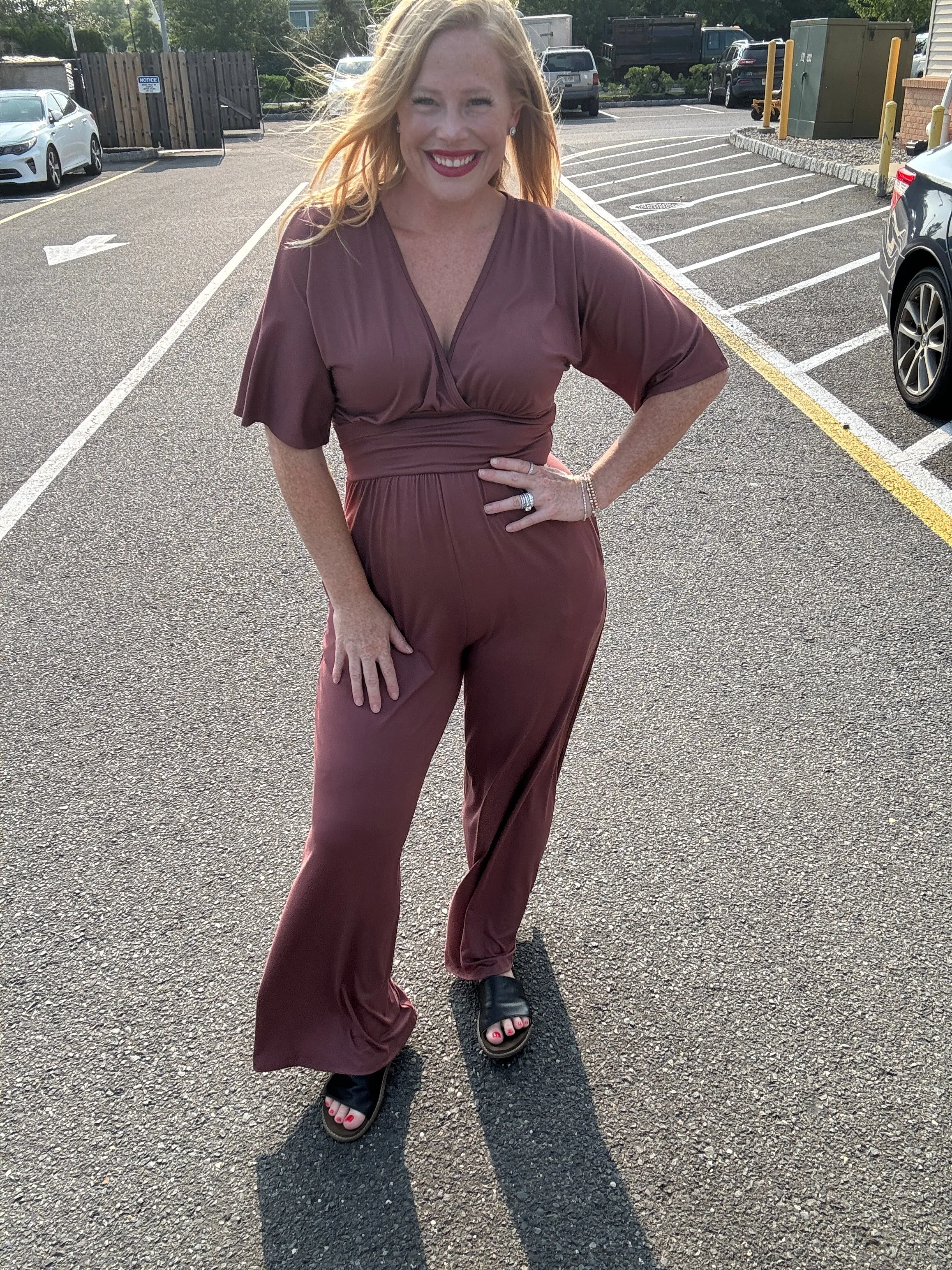 Girl's Got Game V-Neck Romper Full Coverage