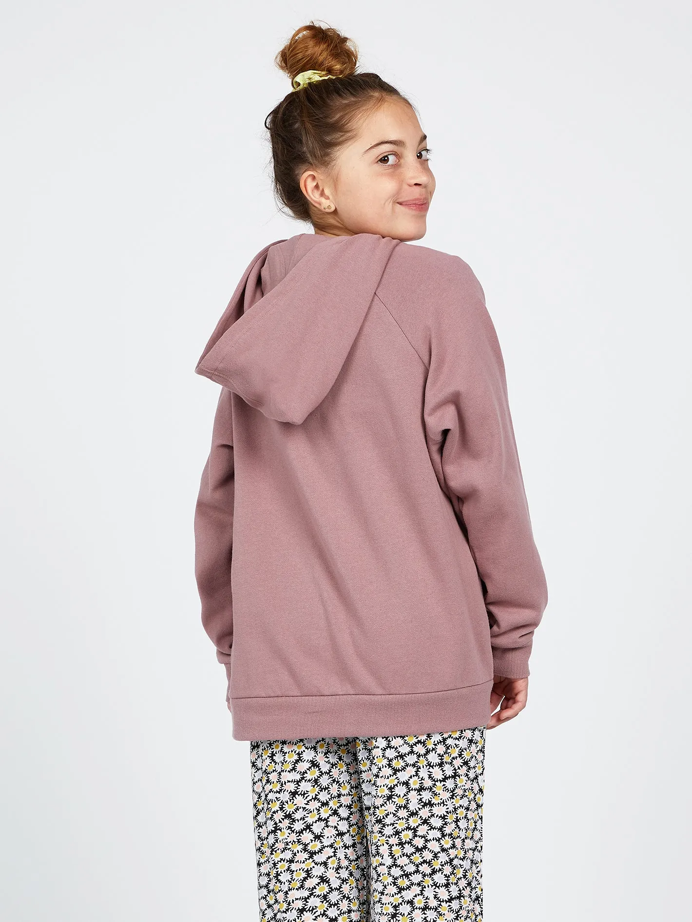 Girls Truly Stoked Boyfriend Hoodie - Raisin