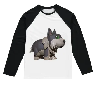 Grey Dog Sublimation Baseball Long Sleeve T-Shirt