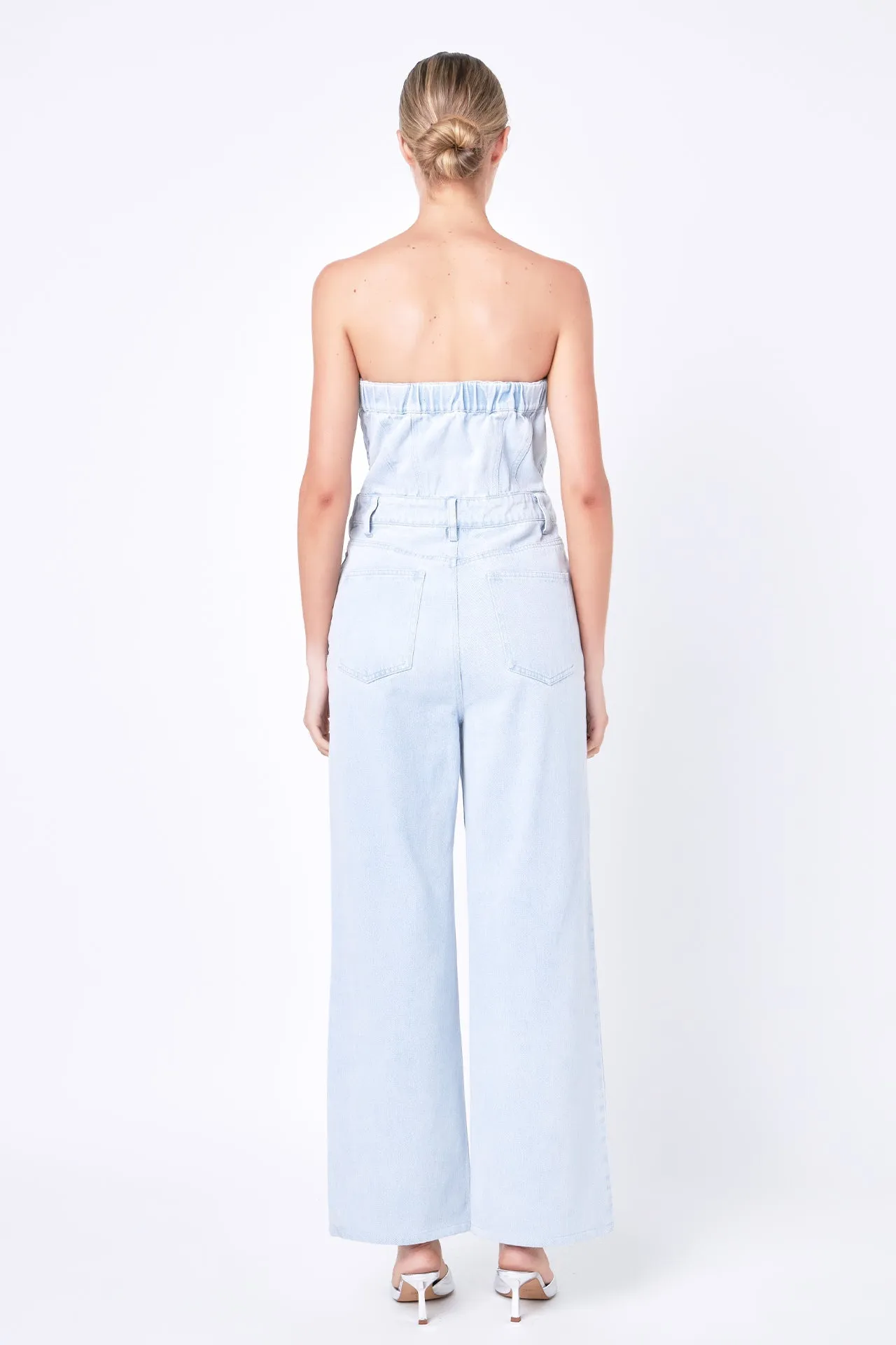 Grey Lab - Corset Denim Jumpsuit