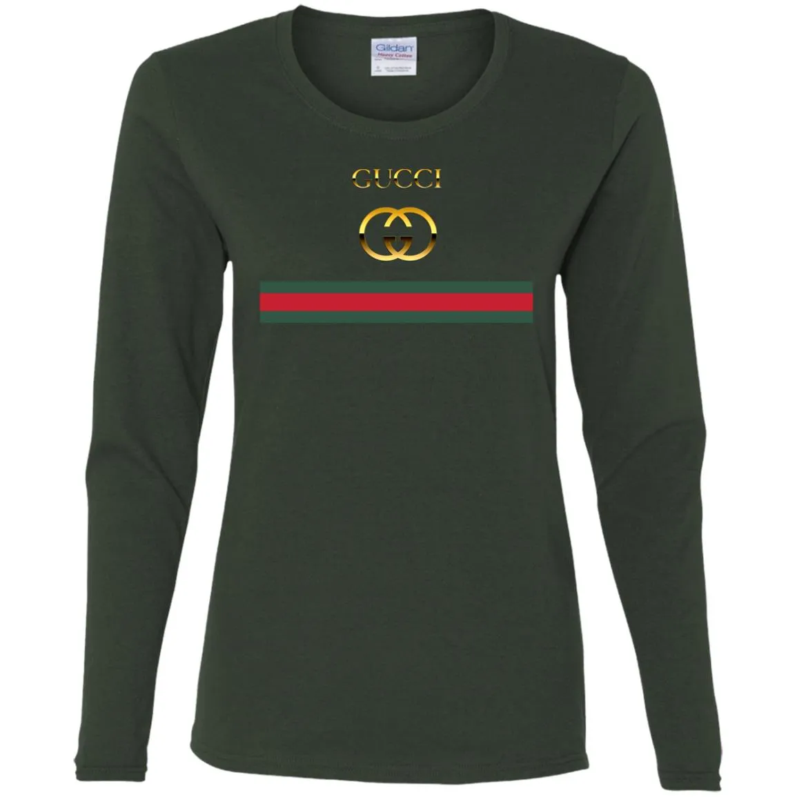 Gucci Logo Vintage Women Long Sleeve Shirt