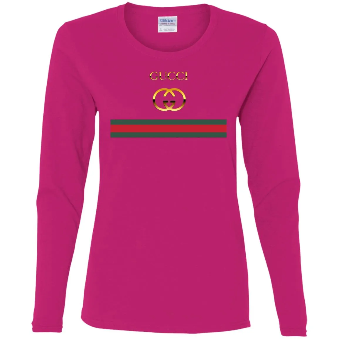 Gucci Logo Vintage Women Long Sleeve Shirt