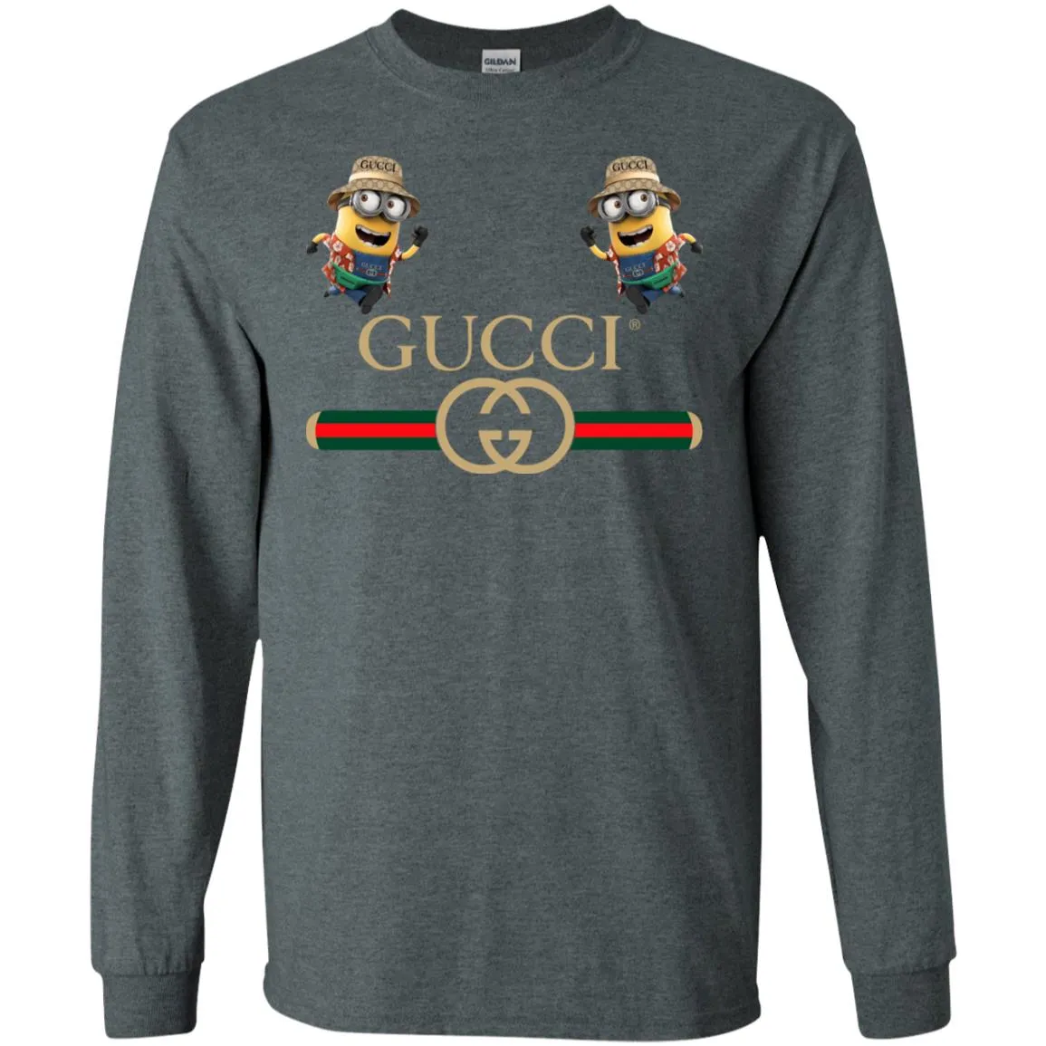 Gucci T-shirt Minion Funny Film T-shirt Men Long Sleeve Shirt