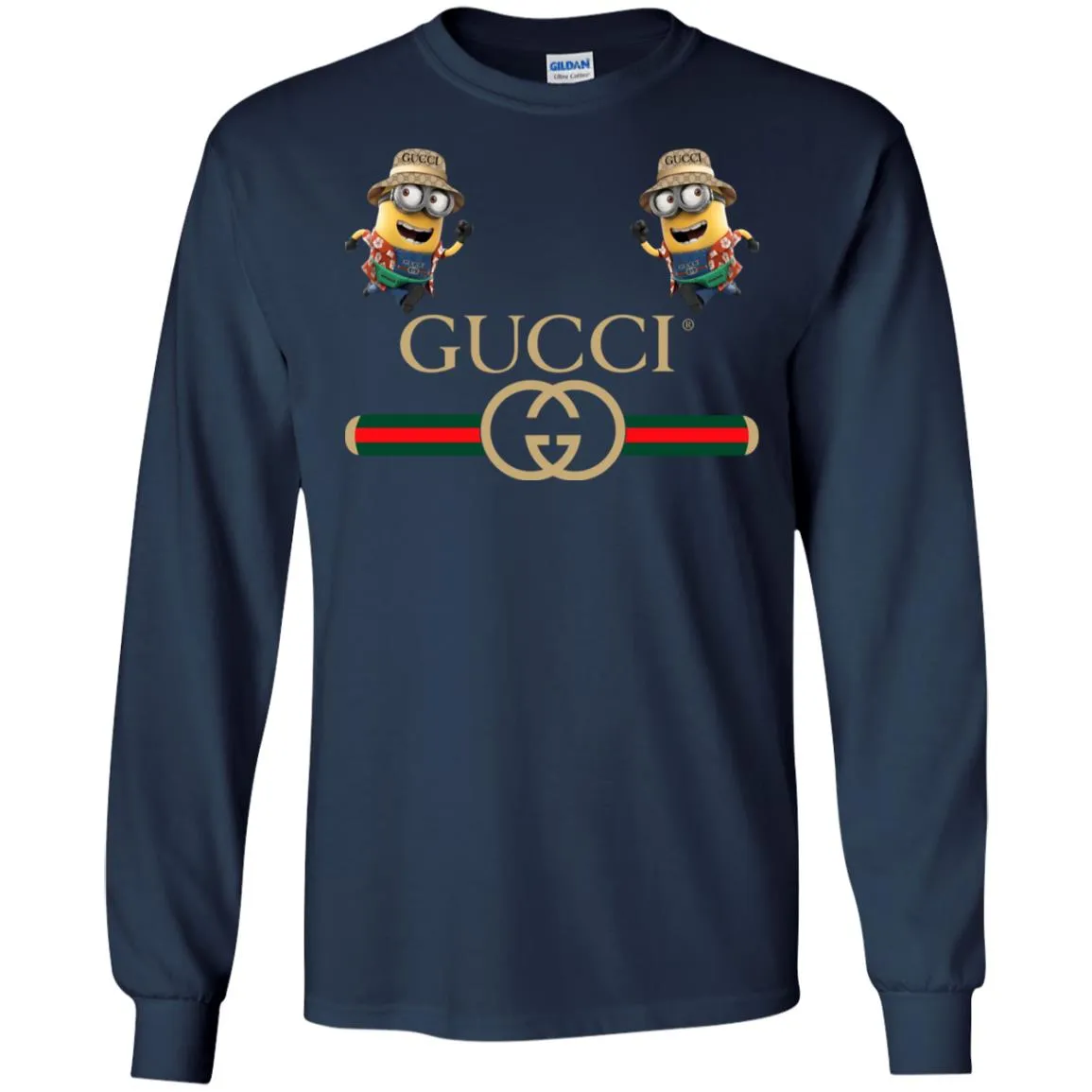 Gucci T-shirt Minion Funny Film T-shirt Men Long Sleeve Shirt