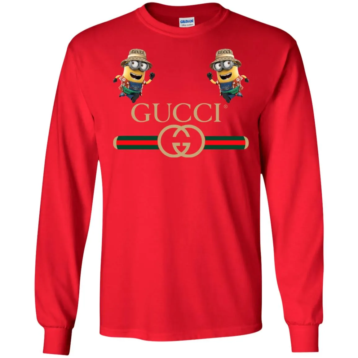 Gucci T-shirt Minion Funny Film T-shirt Men Long Sleeve Shirt