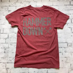 Hammer Down "Two Row Camo Field Patch" Short Sleeve T-shirt - Crimson