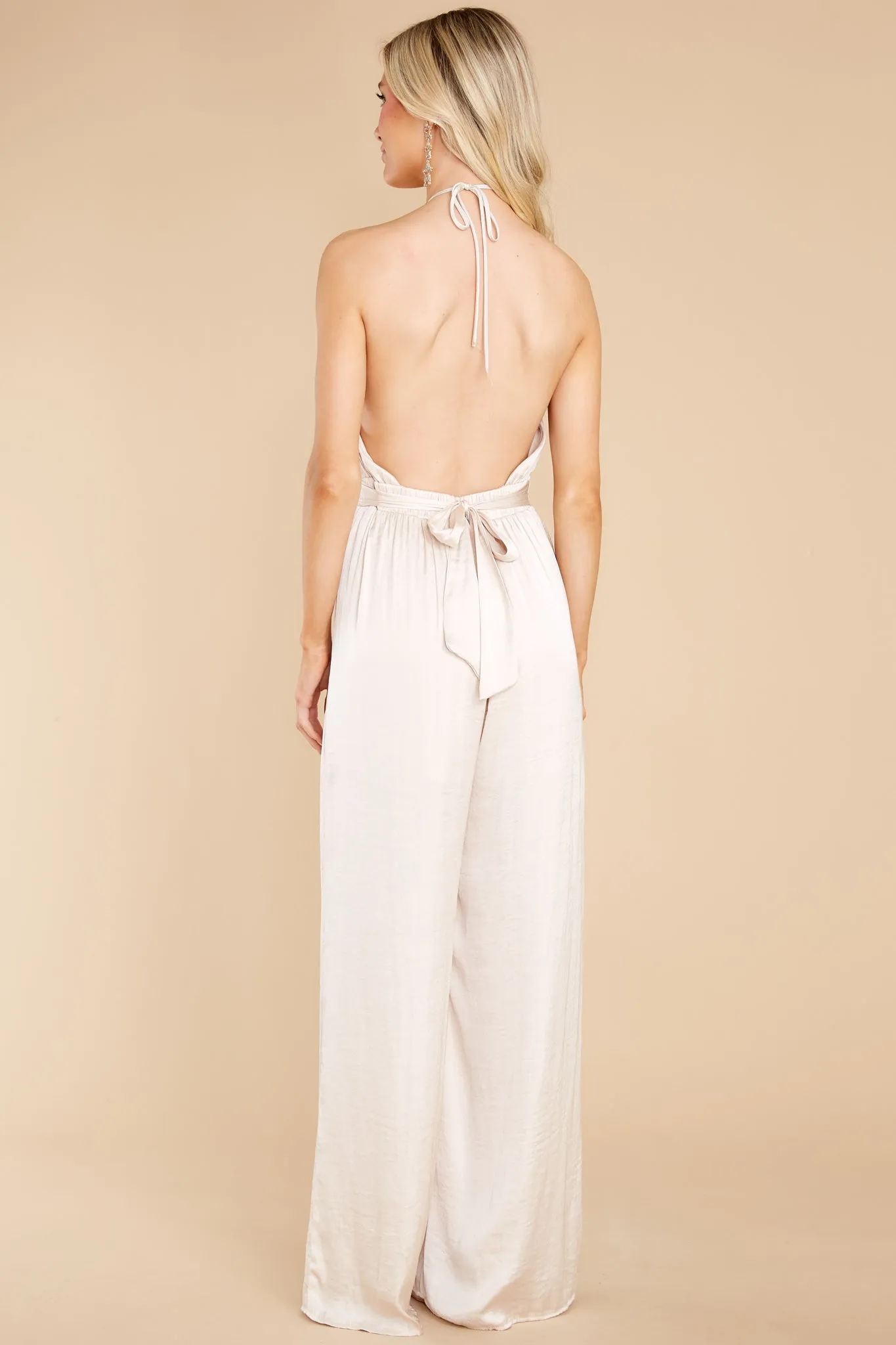 Heart's Content Beige Jumpsuit