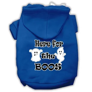 Here For The Boos Screenprint Dog Hoodie Blue S (10)